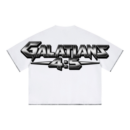 240GSM Unisex Boxy-Fit Loose-Fit T-shirt Off white