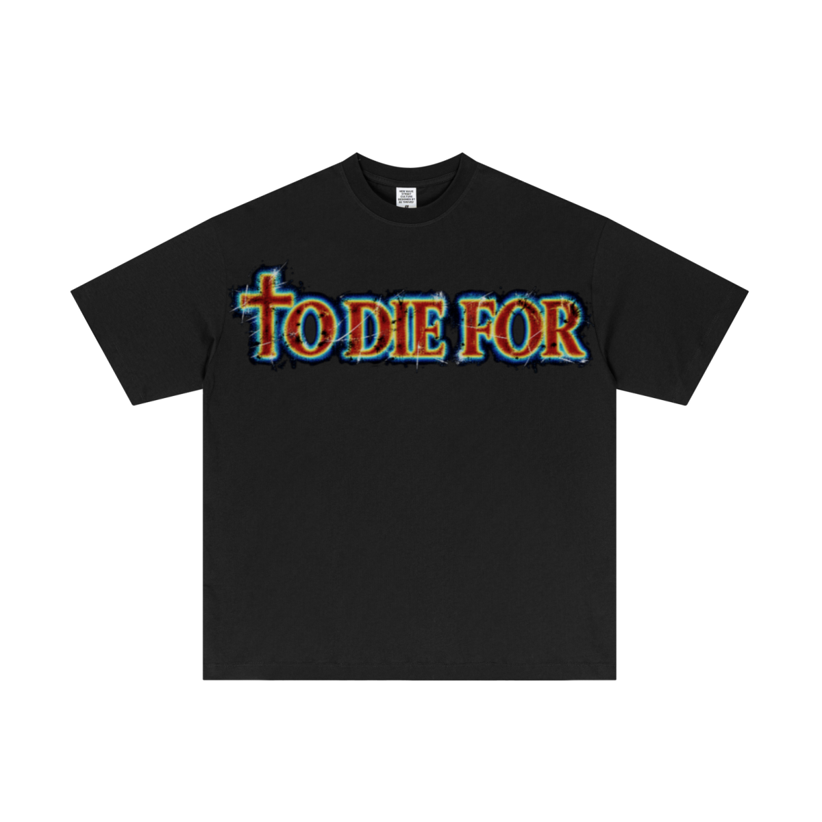 180GSM Men's Low-Shrink Lightweight Cotton T-Shirt Black